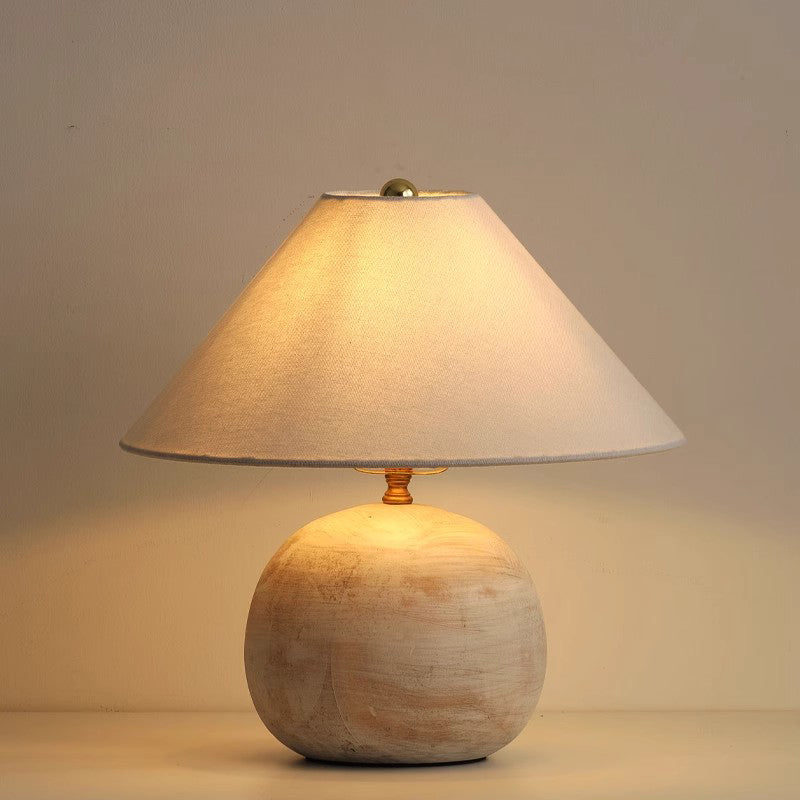 American Simple Solid Wood Table Lamp Retro Warm Bedroom Bedside Lamp Living Room Side Table Decorative Lamps
