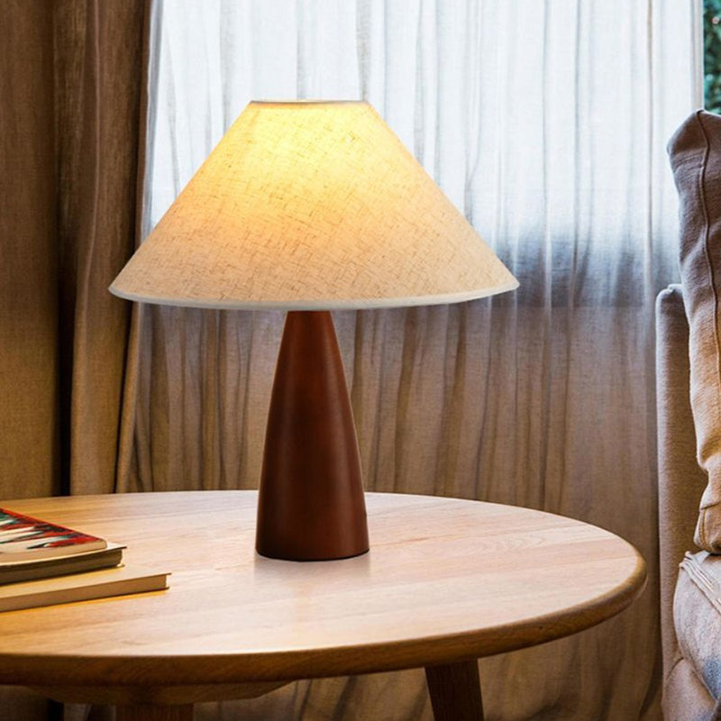 Modern 15.5" Standard Desk Lamp with White Textile Shade Residential Use Plug-and-play Lighting 110V-240V