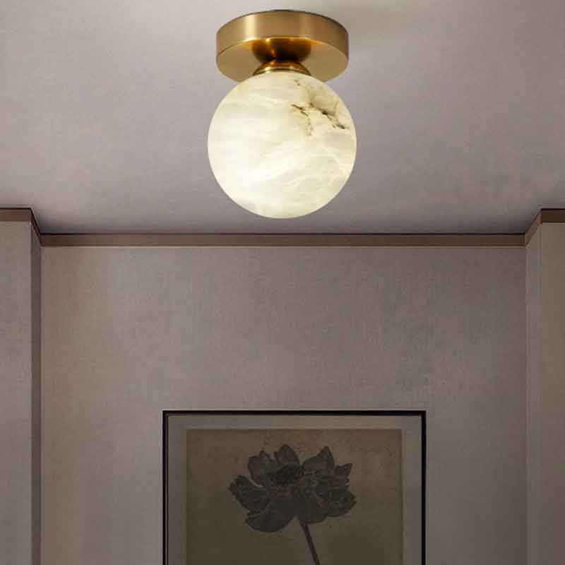 Modern Luxury Nature Marble Ceiling Light for Bedroom Living Room Hallway Balcony