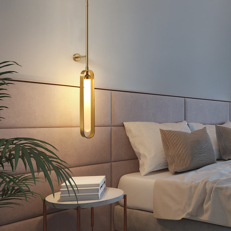 Modern Led Wall Lamp Gold Color Metal Body and Acrylic Lampshade Bedroom Bedside Living Room  Lamp ﻿