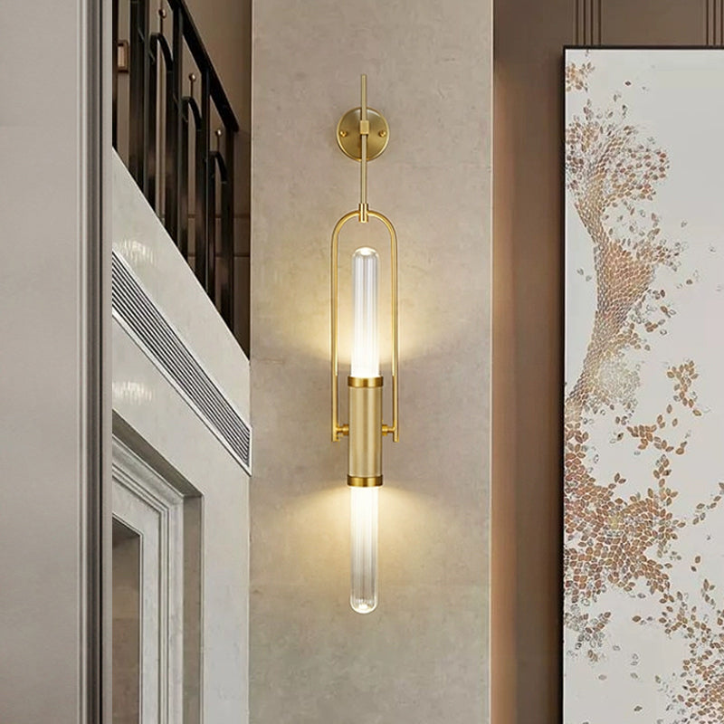 Glass Wall Light Fixture Indoor Bathroom Light Beside Mirror Lighting Lamp Up and Down Wall Mounted Light E14