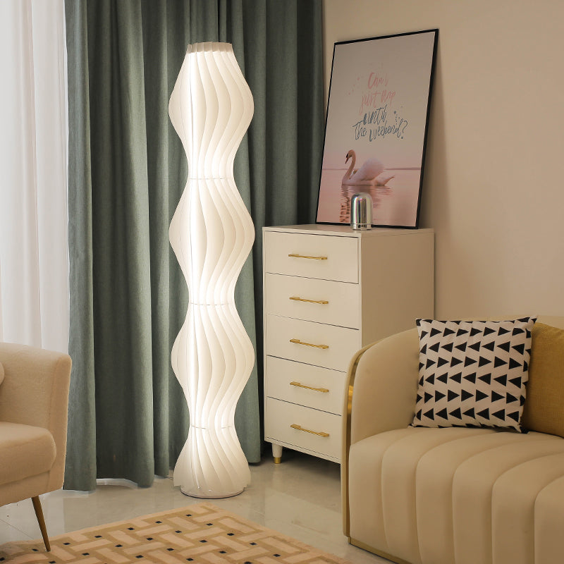 Novelty Column 67" Floor Lamp With Acrylic Lampshade Standing Lamp