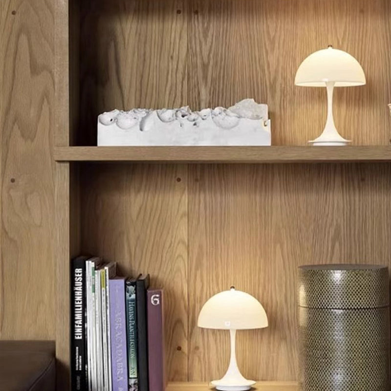 Bedroom Bedside Table Lamp Rechargeable LED Decorative Night Lamp Desk Mushroom Lighting Bedtime Reading Light
