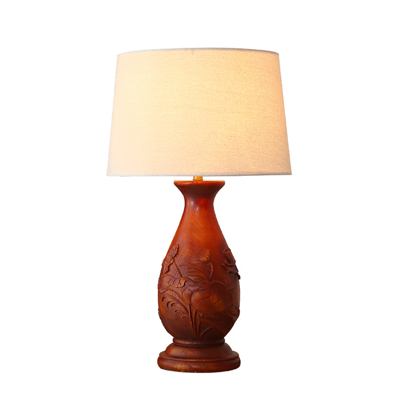 New Chinese style creative Wooden table lamp living room bedroom bedside lamp hand painting desk lamp
