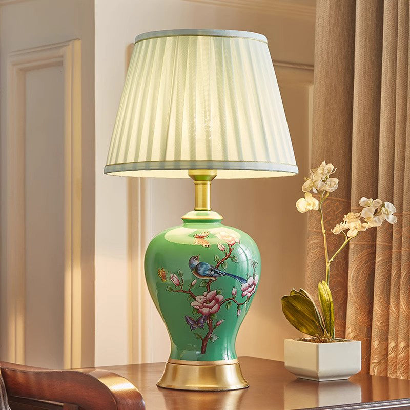 New Chinese Style Ceramic Table Lamp Classical Household Bedroom Lamps for Living Room Bedroom Study Room