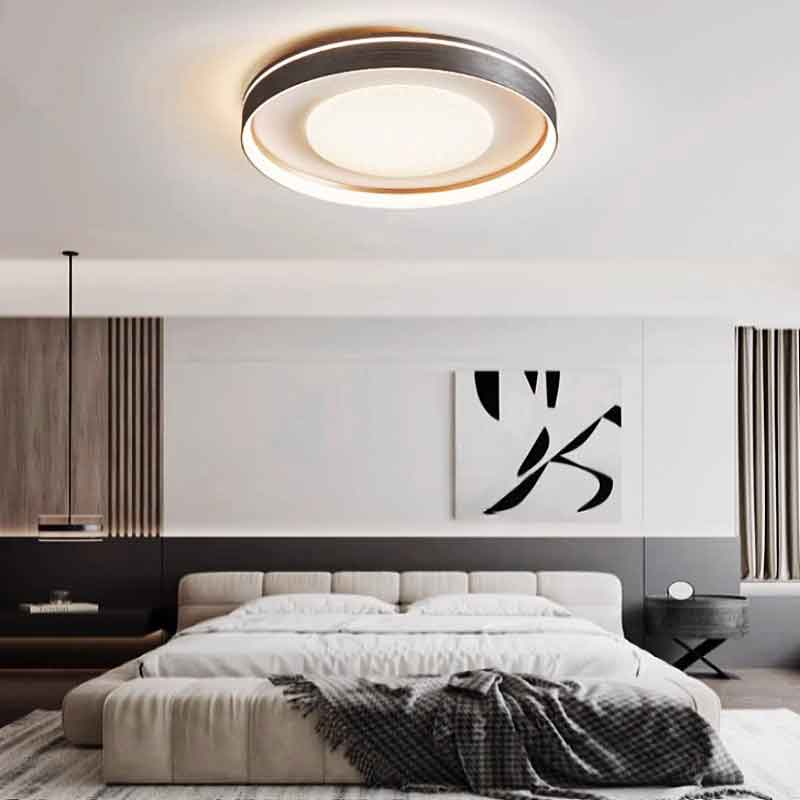 Modern Simple Round Metal Flush Mount LED Ceiling Light for Bedroom Living Room