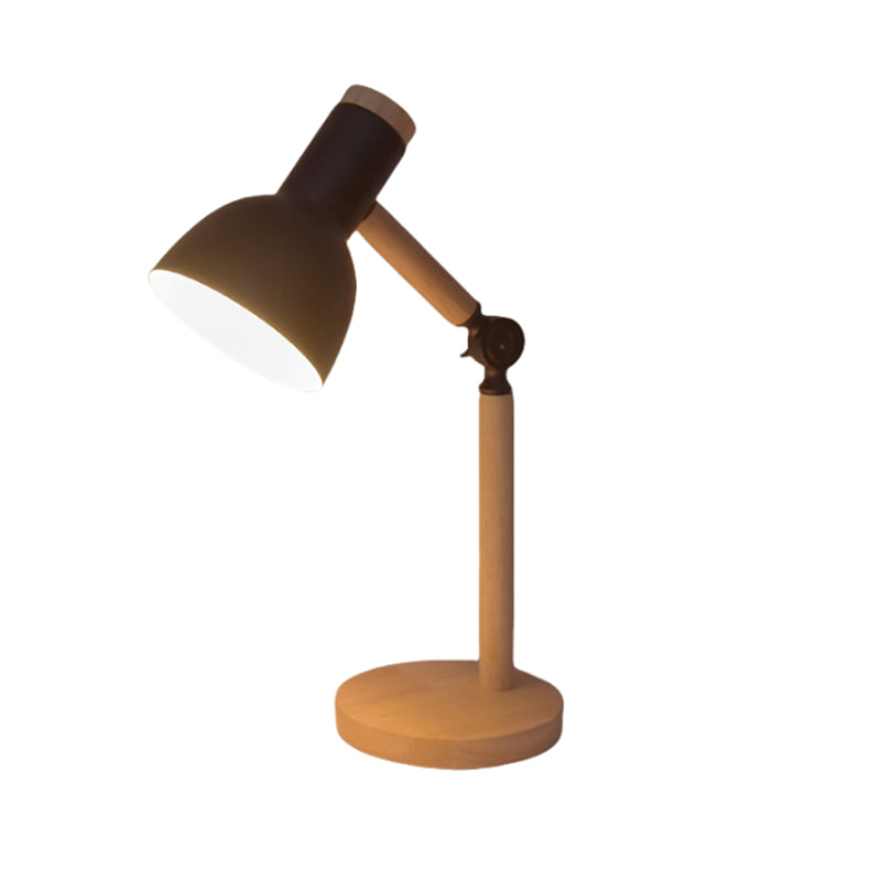 Wooden Iron LED Desk Lamp for Dorm Eye Protection Reading Table Lamp for Study Home Office Room Decor Bedside Night Light