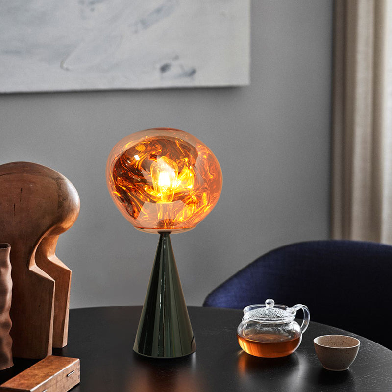 Modern Volcanic Lava Table Lamp With Acrylic Lampshade