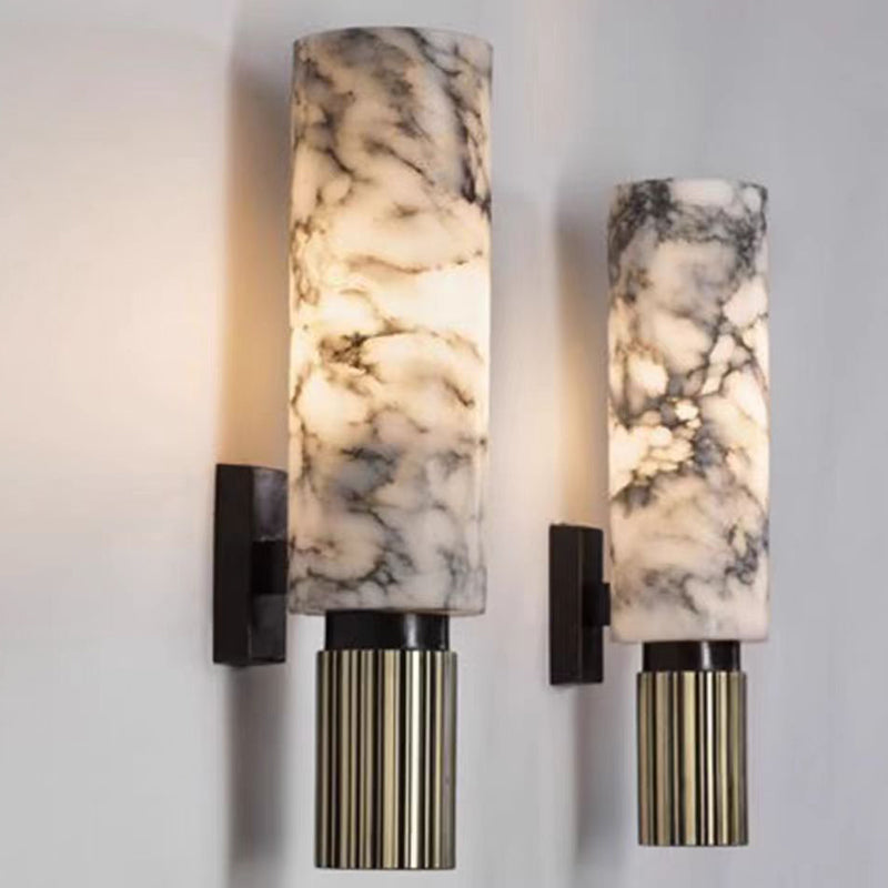 Natural Luxury Marble Wall Lamp Bedside Wall Sconce Living Room Home Decora Lights Bedroom Corridor Light Fixtures