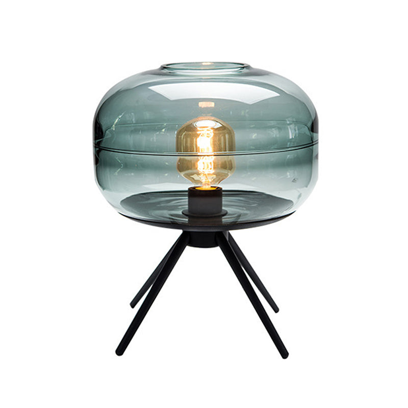Modern Simple Glass Table Lamps Nordic Creative Bedroom Bedside Light Glass Shade Desk Lamp