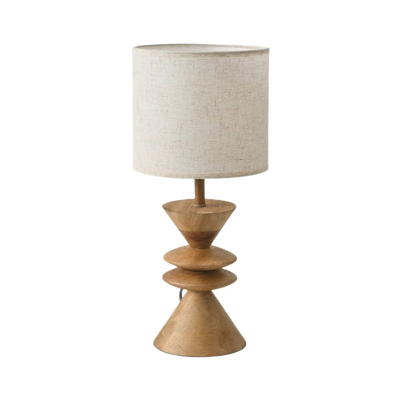 Medieval Solid Wood Table Lamp LED E27 Atmosphere Zen Art Decorative Desk Lights