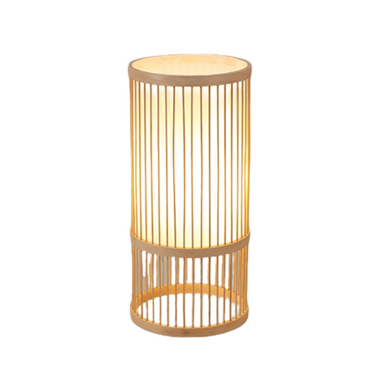 Chinese Bamboo Art Desk Lamp Small Night Light Bedroom Bedside Lamp Tatami Creative Desk Lamp