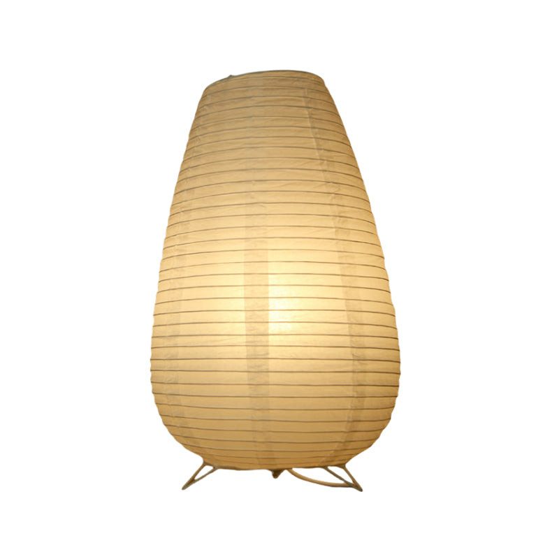 Nordic Simple Paper Lantern Table Lamp Japanese Style Living Room Bedroom LED Lighting