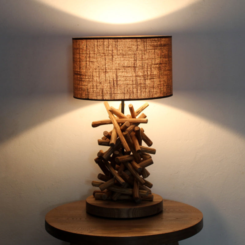 Creative Tree Branches Wooden Table lamp New Chinese Style Homestays Rural Living Room