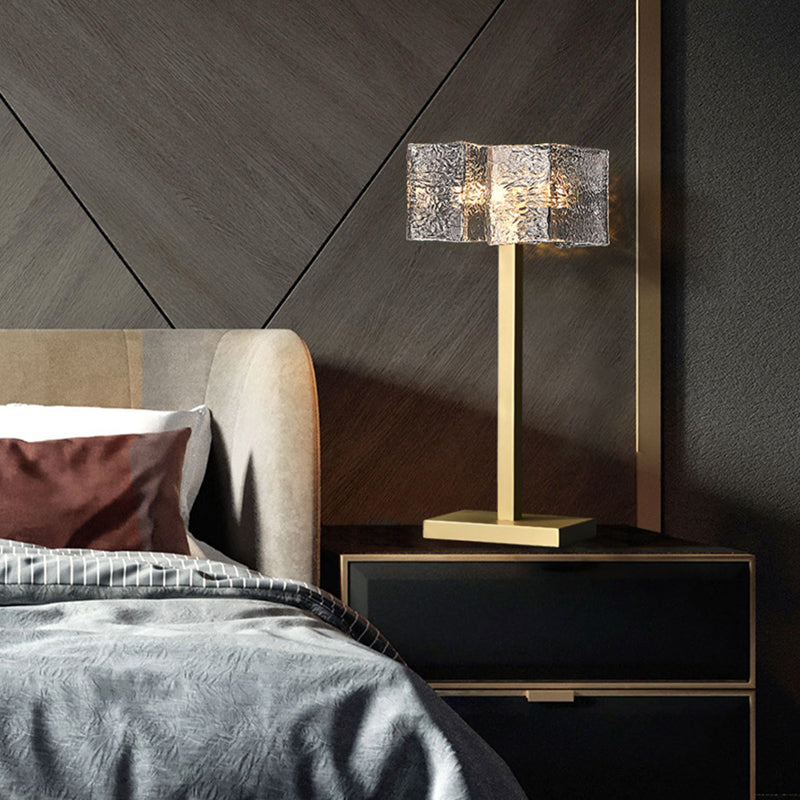 Vintage Light Luxury Copper Table Lamp Bedroom Bedside Lamp Atmospheric High-End Hotel Study Art Dressing Table With Light