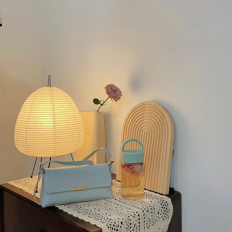 Japanese Rice Paper Tripod Table Lamp Lantern Led Desk Lamp Living Room Bedroom Bedside Study Hotel Decor