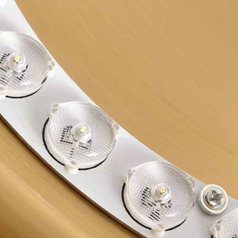 Modren 17" Square Brass Recessed LED Ceiling Light for Bedroom Hallway Balcony