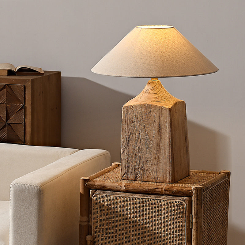Contemporary Wooden Table Lamp Creativity Living Room Bedroom Study Hotel Homestay engineering Desk Light