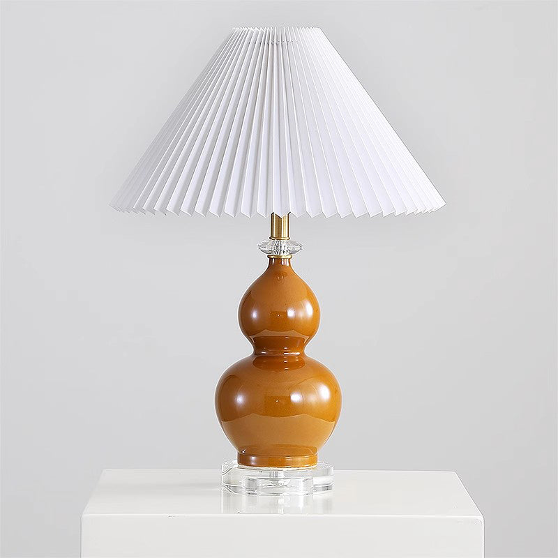 Europe Retro Ceramic Table Lamps Ceramic Gourd Lamp Body For Bedroom Living Room Study Lamp