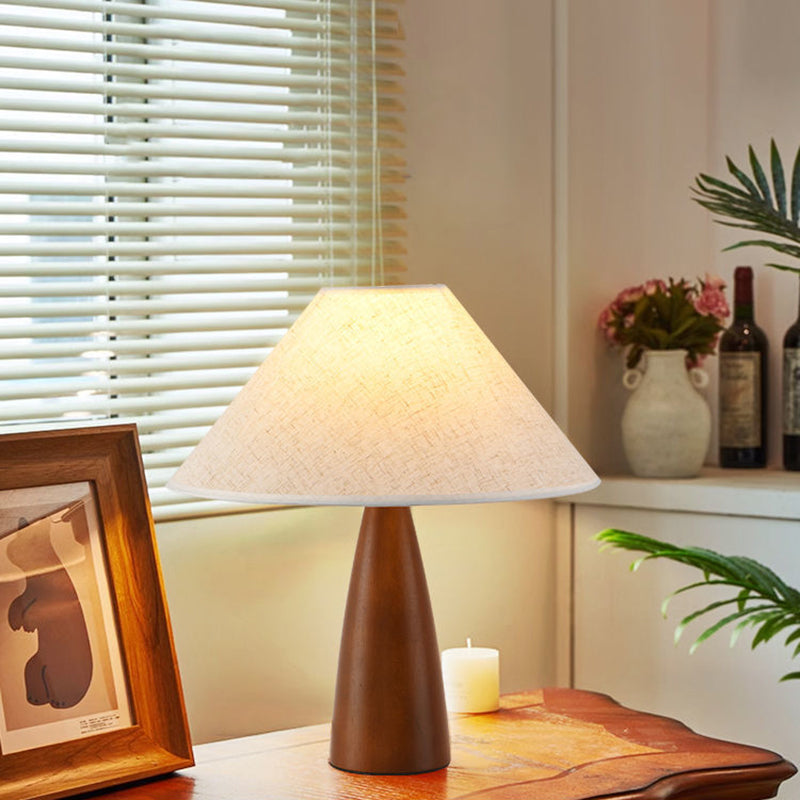 Modern 15.5" Standard Desk Lamp with White Textile Shade Residential Use Plug-and-play Lighting 110V-240V