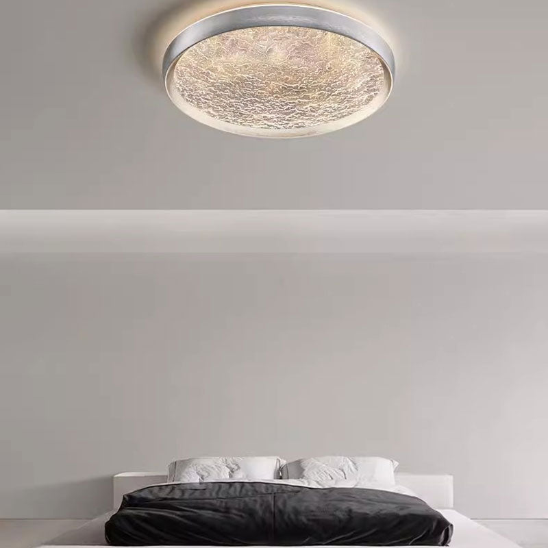 Contemporary Creative Round Metal Ceiling Light for Bedroom Living Room Hotel Office