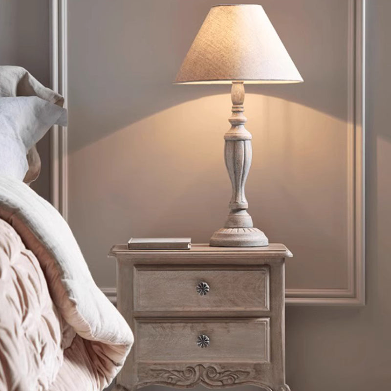 Vintage Wood Table Lamps For Bedroom Lamp Nightstand Desk Lamp For Living Room Dresser Hotel Office Study ﻿