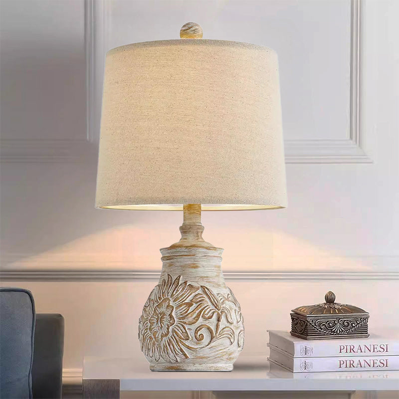 Modern Retro Solid Wood Table Lamp Idyllic Nostalgic Creative Homestay Living Room Bedroom Bedside Lamp