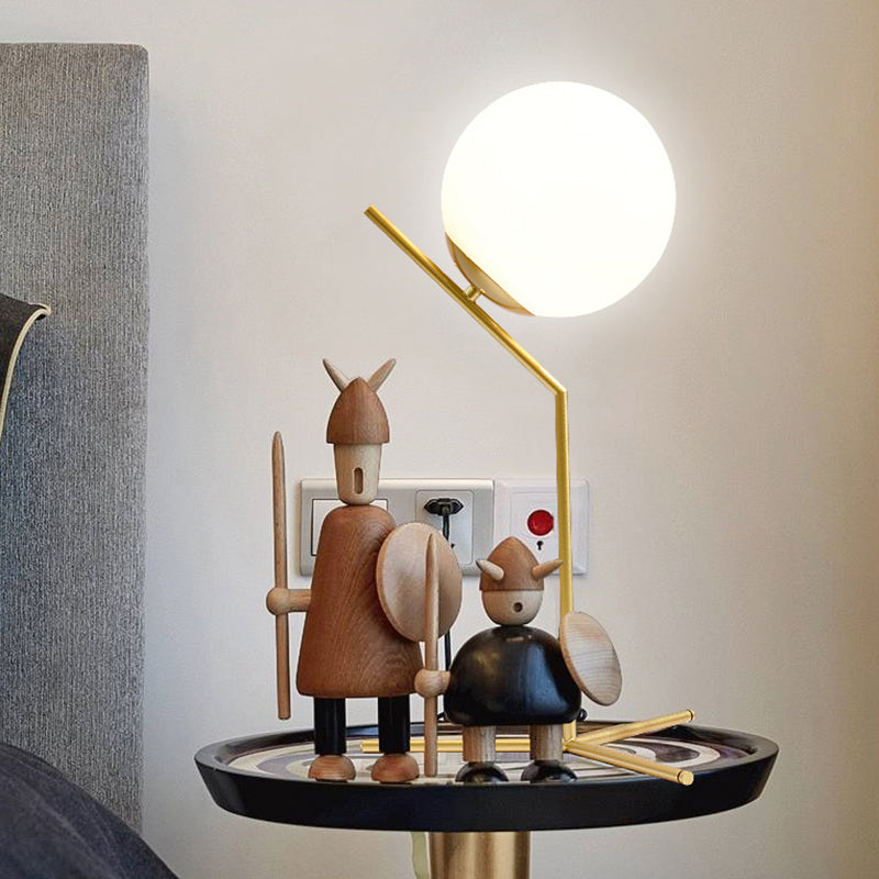 Glass Ball Desk Lamp for Bedroom Table Light Decoration Night Lighting Entrance Home Indoor Decor Cafe Bedside Bedroom Reading