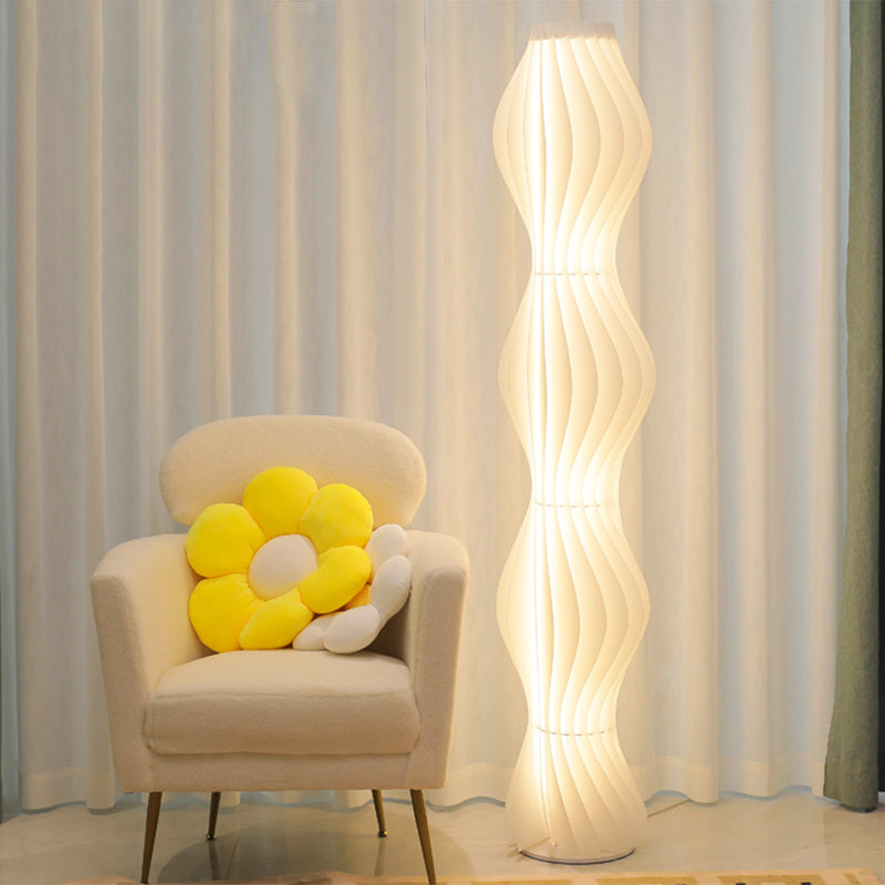 Novelty Column 67" Floor Lamp With Acrylic Lampshade Standing Lamp