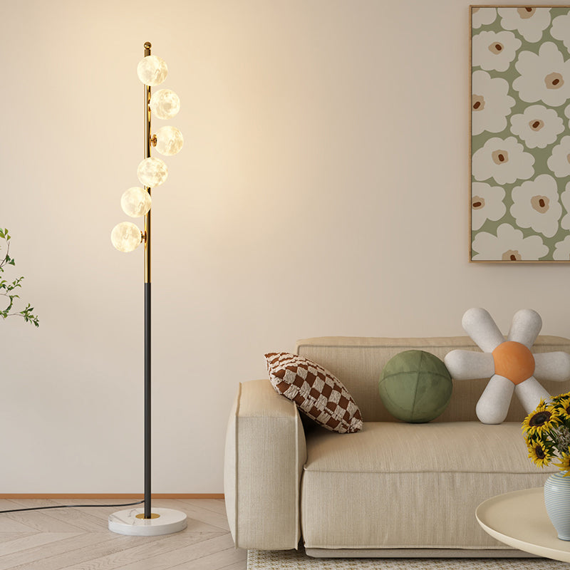 Creative 63" 6 G9 LED Light Bulb Marble Floor Lamp