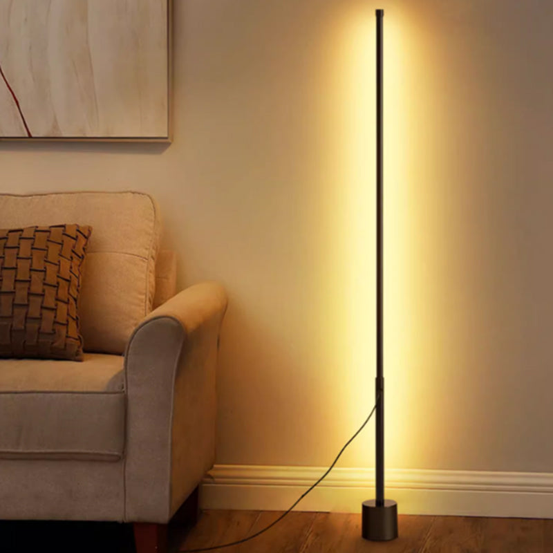 Modern Simple Column Black 39"/55" Floor Lamp