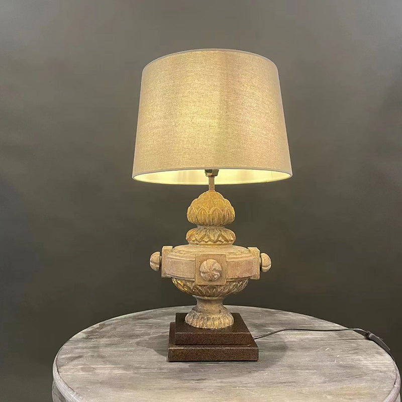 Handmade Hotel Entrance Wooden Table Lamp Creative Bedroom Bedside Decoration Desk Lamp
