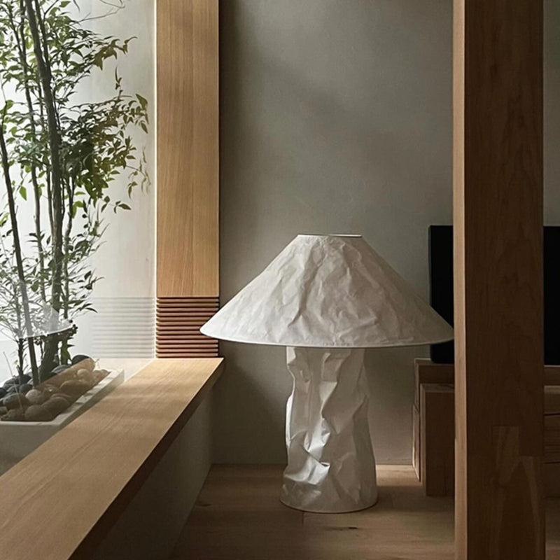 Wabi Sabi Paper Table Lamps Art Deco Stand Lights Living Room Bedroom Corner Table Lights