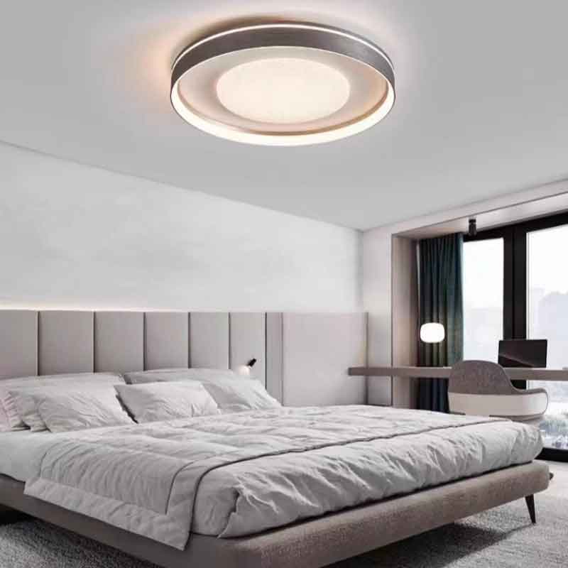 Modern Simple Round Metal Flush Mount LED Ceiling Light for Bedroom Living Room