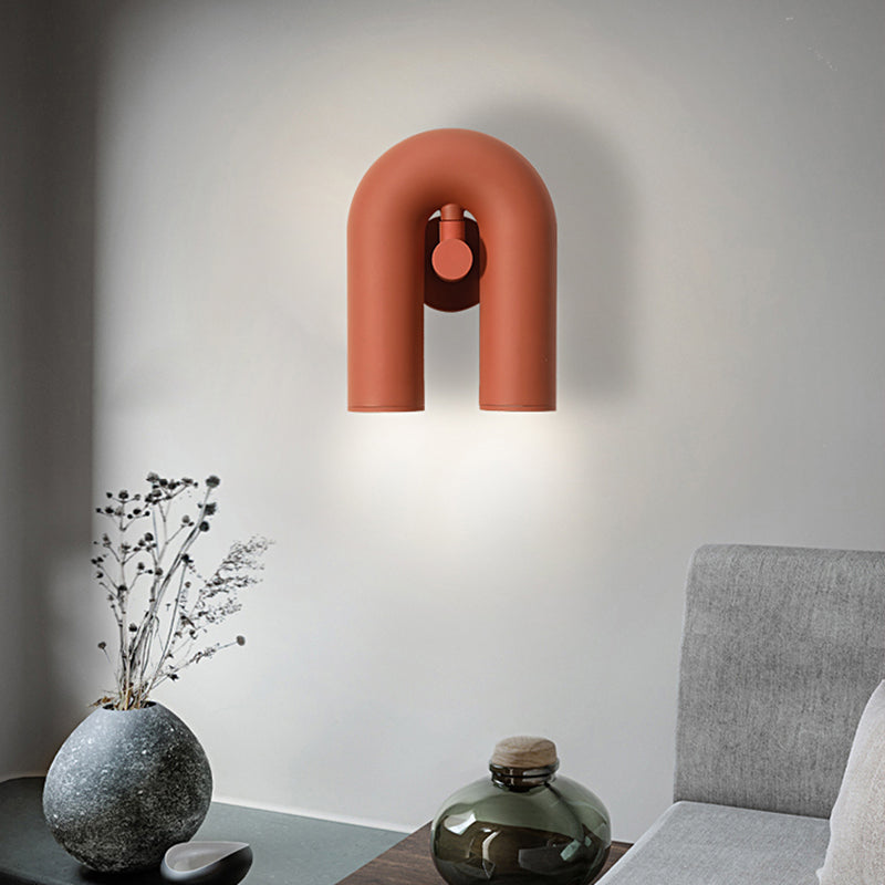 Modern White Black Light Red Gray Metal Wall Lamp Led Rotatable Wall Light For Dining Room Foyer Bedroom