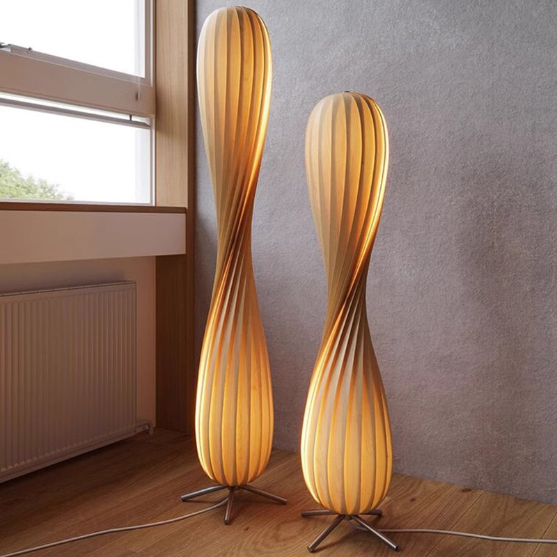 Novelty Wooden Tripod 57" Floor Lamp