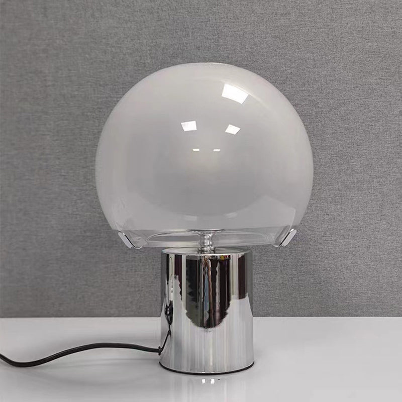 Postmodern Simple Mushroom Table Lamp with Milk White Glass Lampshade