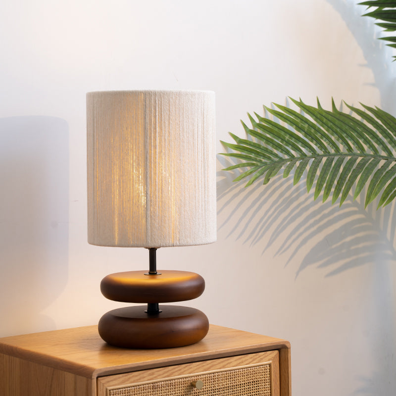 Modern Simple Wooden LED Table Lamp Bedside Desk Light For Home Bedroom Decoration