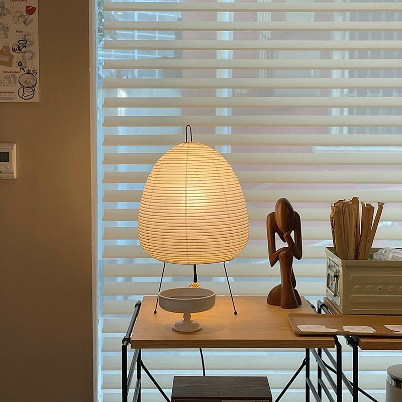 Japanese Rice Paper Tripod Table Lamp Lantern Led Desk Lamp Living Room Bedroom Bedside Study Hotel Decor