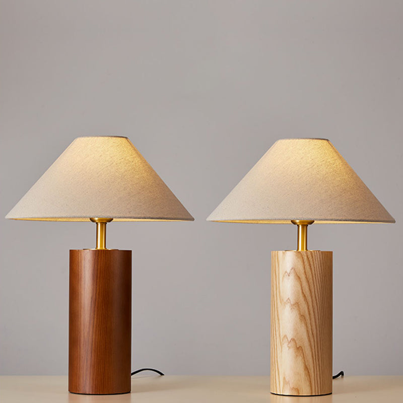 Chinese Classical Minimalist Wabi-sabi Decorative Table Lamp Solid Wood LED Interior Lighting Living Room Bedroom Bedside