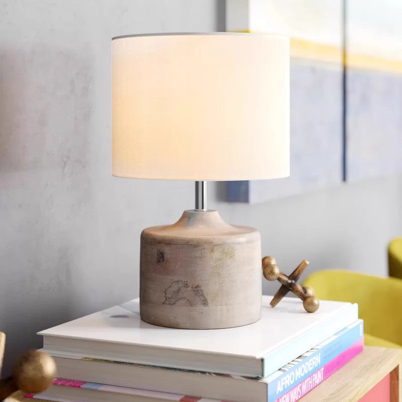 Nordic Designer Wooden Table Lamp Bedroom Hotel Art Led Decorative Solid Wood Atmosphere Bedside Decor