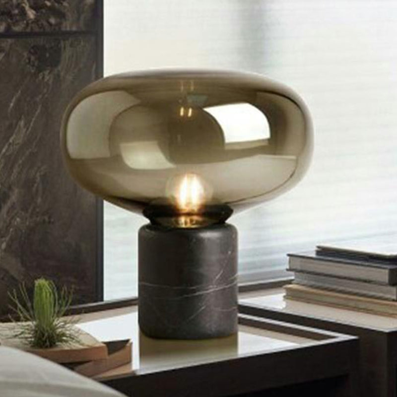 Postmodern Marble Glass Table Lamp Bed Room Decoration Beside Lamp for Living Room Study E27 Desk Lamp