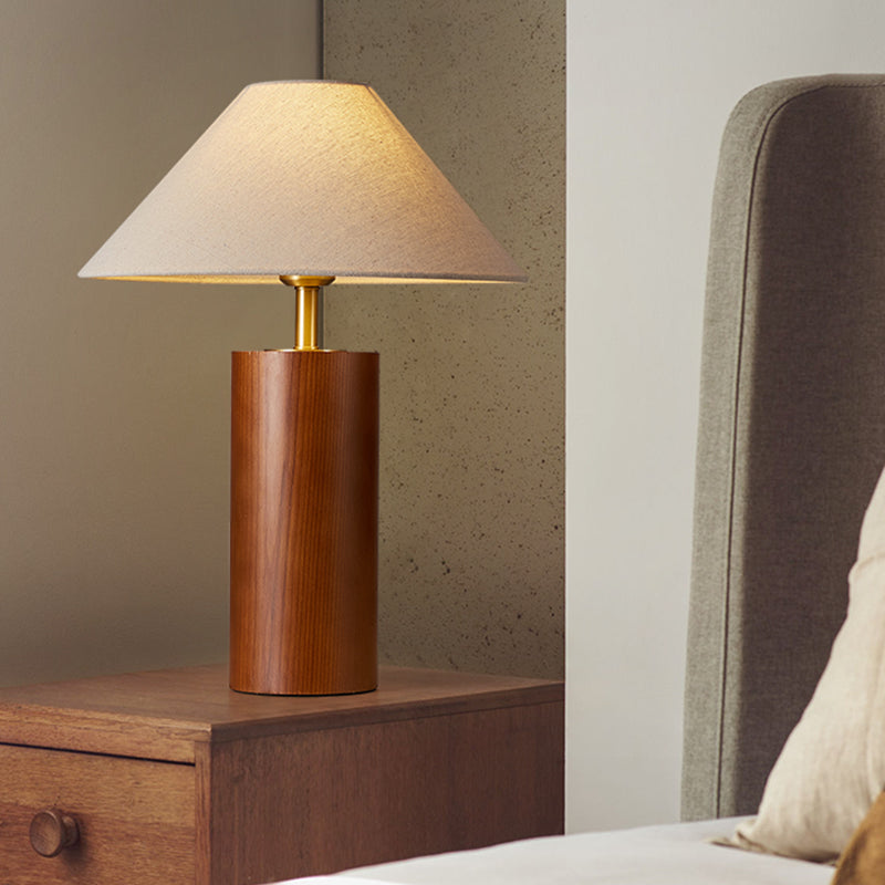 Chinese Classical Minimalist Wabi-sabi Decorative Table Lamp Solid Wood LED Interior Lighting Living Room Bedroom Bedside