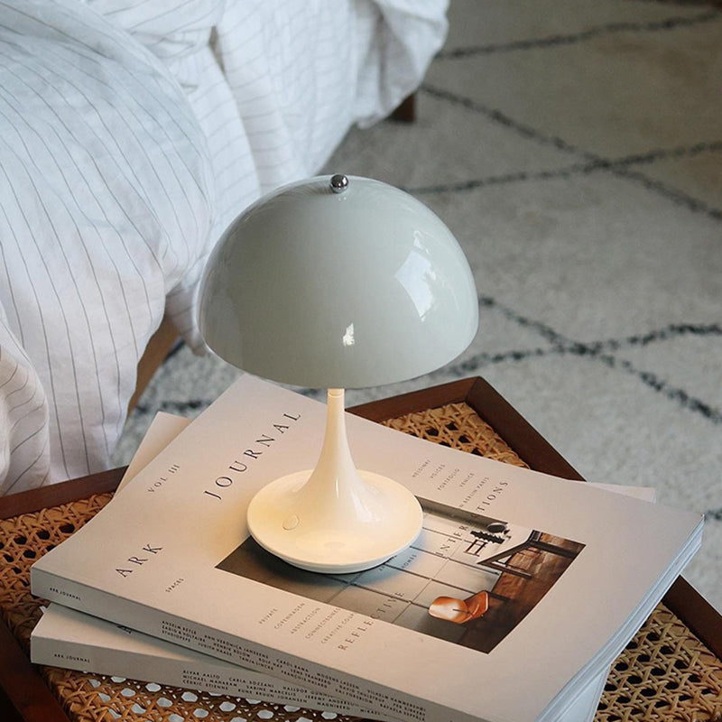 Bedroom Bedside Table Lamp Rechargeable LED Decorative Night Lamp Desk Mushroom Lighting Bedtime Reading Light
