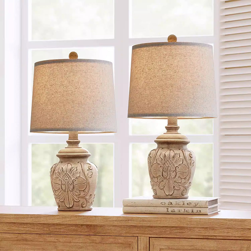 Modern Retro Solid Wood Table Lamp Idyllic Nostalgic Creative Homestay Living Room Bedroom Bedside Lamp