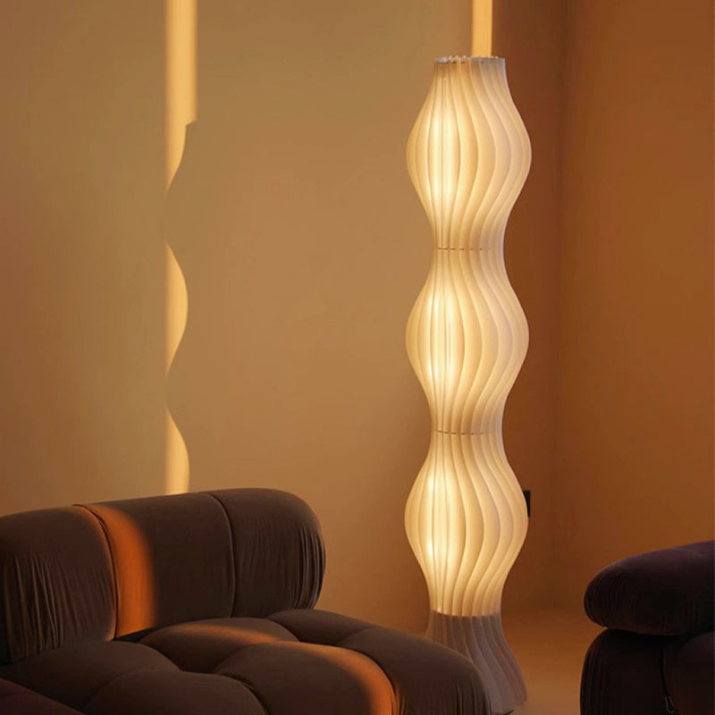 Novelty Column 67" Floor Lamp With Acrylic Lampshade Standing Lamp