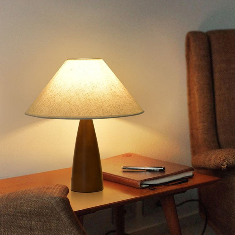 Modern 15.5" Standard Desk Lamp with White Textile Shade Residential Use Plug-and-play Lighting 110V-240V
