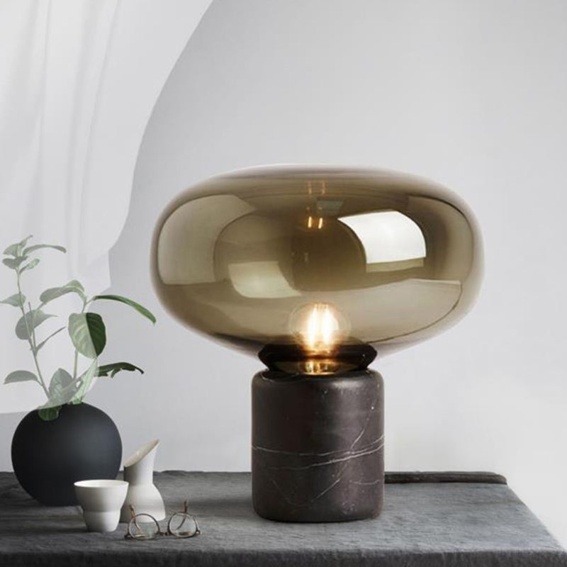 Postmodern Marble Glass Table Lamp Bed Room Decoration Beside Lamp for Living Room Study E27 Desk Lamp