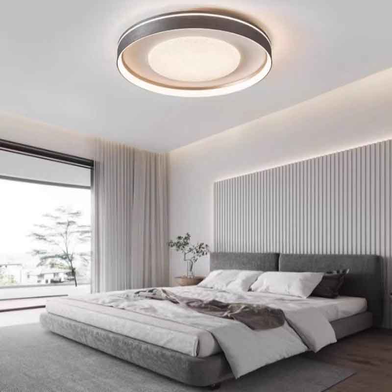 Modern Simple Round Metal Flush Mount LED Ceiling Light for Bedroom Living Room