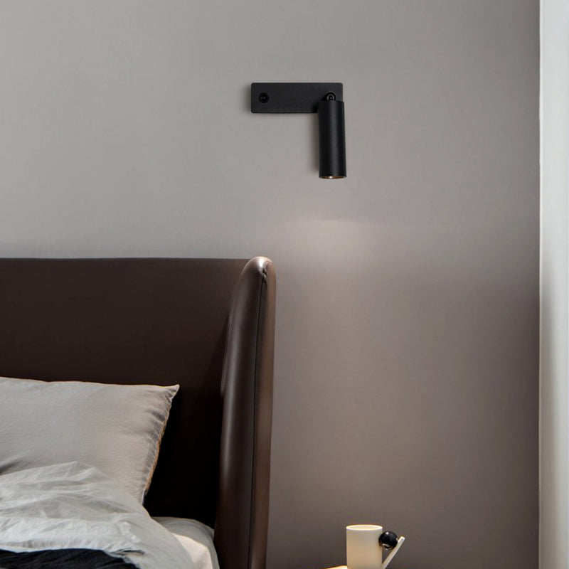 Modern Simple Black/White Color Wall Light Folding Horizontal Rotation Wall Spotlight Hotel Bedroom Bedside Study ﻿